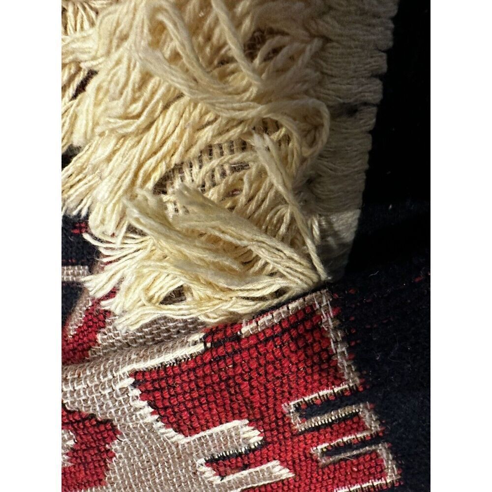 Handmade Reversible 3 X 5 Blanket Rug Aztec Style Rug Thin Cotton Rug Throw Rug - Picture 9 of 10